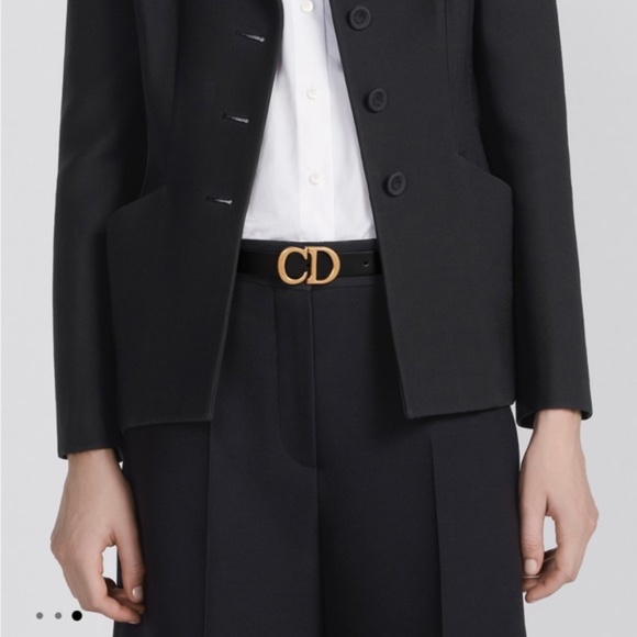 Dior Black Saddle Belt - Picture 1 of 5